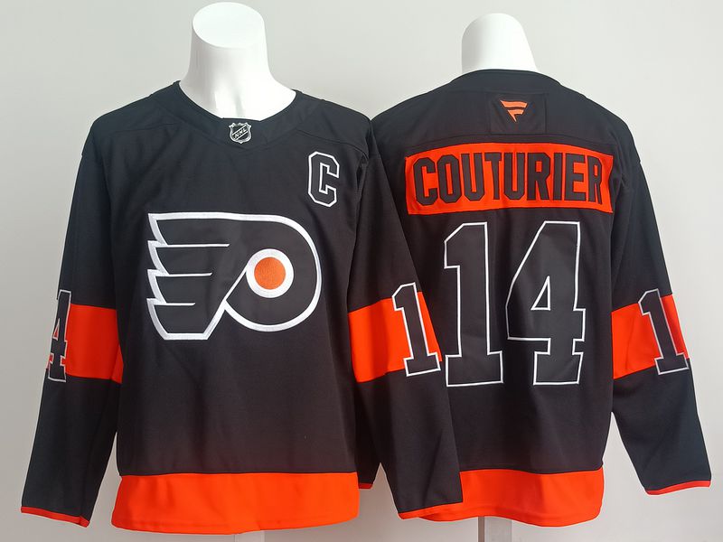 Men 2025 Philadelphia Flyers #14 Couturier Black Fanatics Home Premium NHL Jersey style 1->philadelphia flyers->NHL Jersey